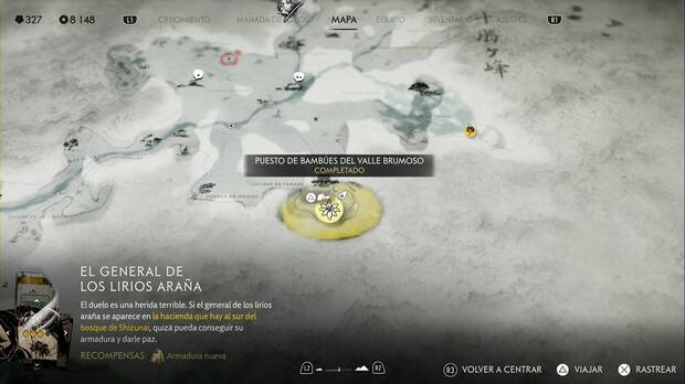 Ghost of Yotei - Puestos de bambúes en la Cordillera de Tokachi, ubicación del puesto de bambúes del Valle Brumoso