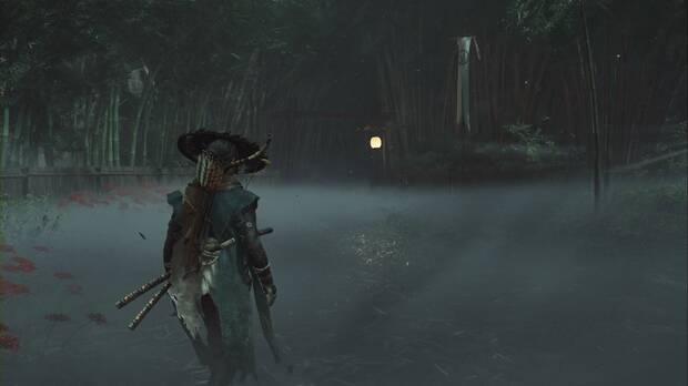 Ghost of Yotei - Mitos, El general de los lirios araña, bosque de bambú al nordeste de la hacienda de Tominaga