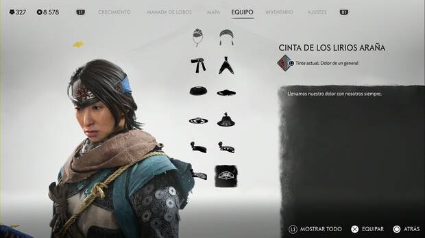 Ghost of Yotei - Cascos, Cinta de los lirios araa