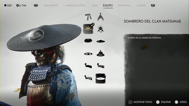 Ghost of Yotei - Cascos, Sombrero del clan Matsumae