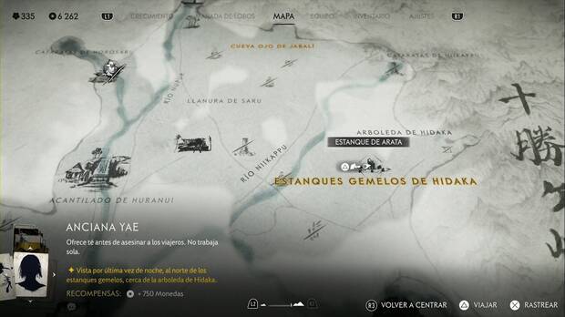 Ghost of Yotei - Recompensas en la Cordillera de Tokachi, ubicacin de Anciana Yae