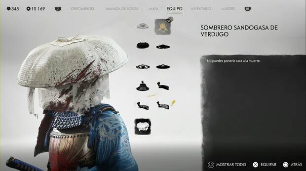 Ghost of Yotei - Cascos, Sombrero sandogasa de verdugo