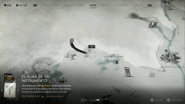 Ghost of Yotei - Cascos, Sombrero sandogasa de verdugo, ubicacin al oeste del lago Yubari en la Cordillera de Tokachi