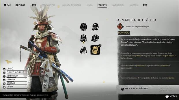 Ghost of Yotei - Armaduras, Armadura de libélula