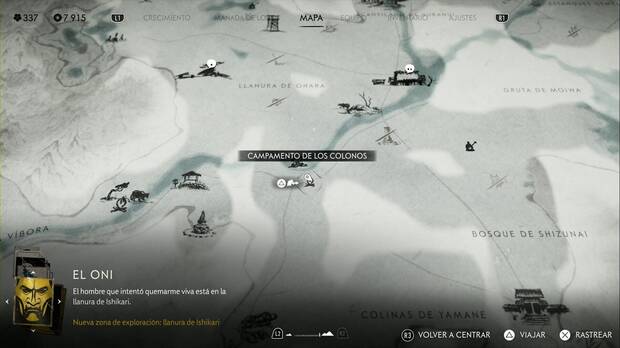 Ghost of Yotei - Relatos en la Cordillera de Tokachi, punto donde comienza el relato Protegiendo la paz