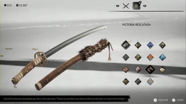 Ghost of Yotei - Conjuntos de armas, Victoria rescatada