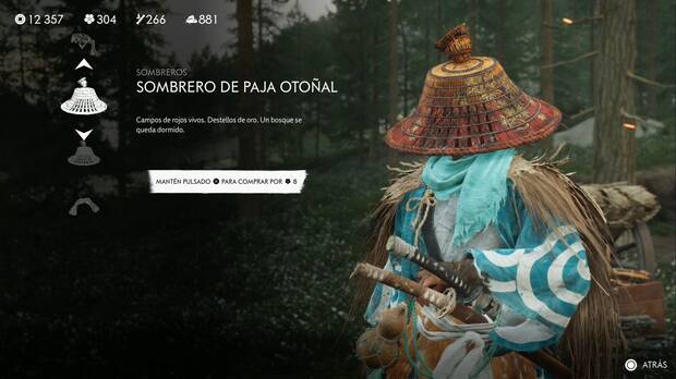 Ghost of Yotei - Cascos, Sombrero de paja otoal