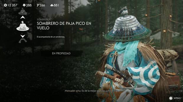 Ghost of Yotei - Cascos, Sombrero de paja pico en vuelo