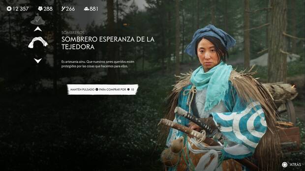 Ghost of Yotei - Cascos, Sombrero esperanza de la tejedora