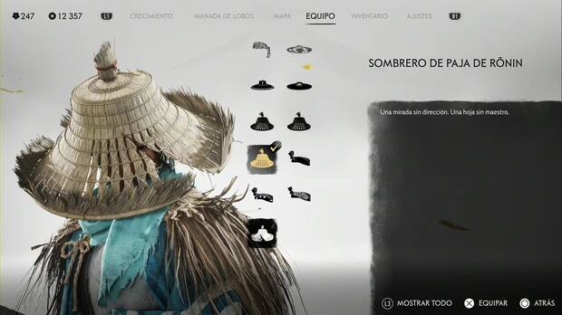 Ghost of Yotei - Cascos, Sombrero de paja de ronin