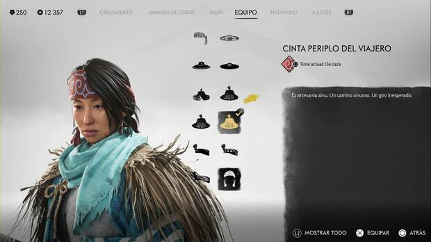 Ghost of Yotei - Cascos, Cinta periplo del viajero