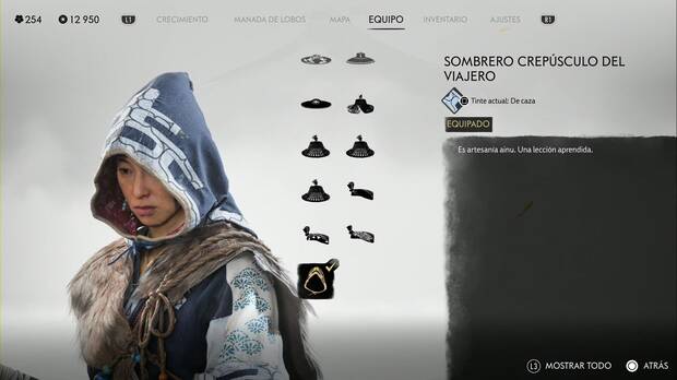 Ghost of Yotei - Cascos, Sombrero crepsculo del viajero