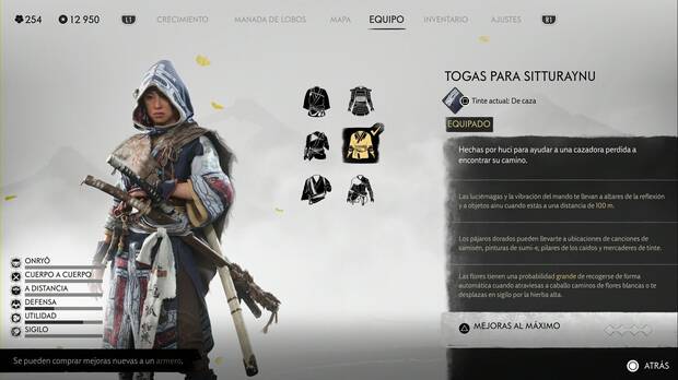 Ghost of Yotei - Armaduras, Togas para sitturaynu