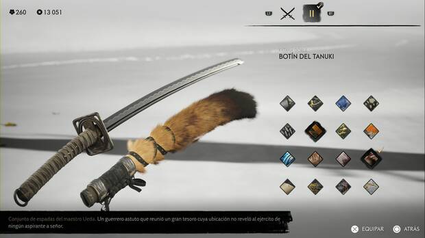 Ghost of Yotei -  Conjuntos de armas, Botn del tanuki