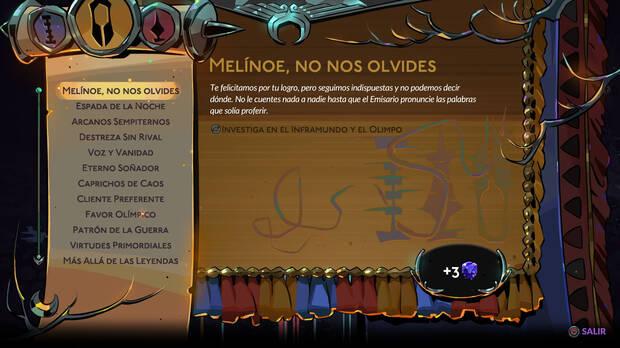 Hades 2 - Cmo completar el augurio Melnoe, no nos olvides
