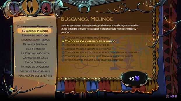 Hades 2 - Cmo completar el augurio Bscanos, Melnoe