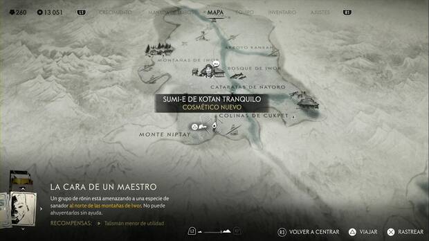 Ghost of Yotei - Sumi-e en el Bosque de Nayoro, ubicacin de Kotan tranquilo