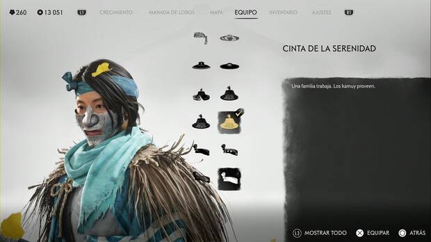 Ghost of Yotei - Cascos, Cinta de la serenidad