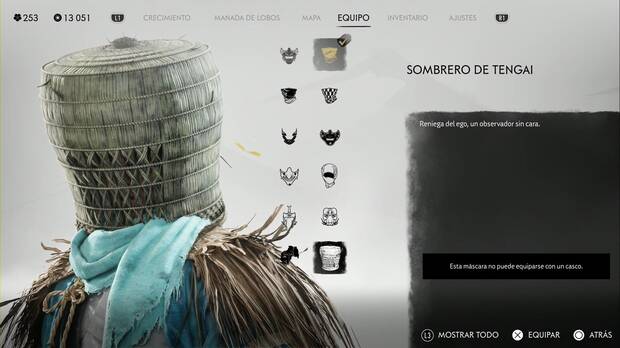 Ghost of Yotei - Mscaras, Sombrero de Tengai