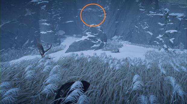 Ghost of Yotei - Mitos, La leyenda de Opusnupuri, pared sur por la que trepar