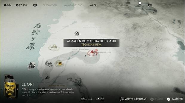 Ghost of Yotei - Campamentos de los Seis en la Llanura de Ishikari, ubicación del campamento Almacén de madera de Higashi