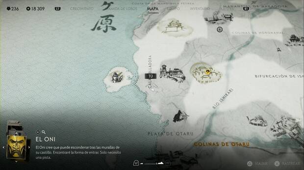 Ghost of Yotei - Hallazgos ainu en la Llanura de Ishikari, ubicacin del objeto Ropa para los muertos