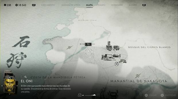 Ghost of Yotei - Lugares especiales en la Llanura de Ishikari, ubicación del lugar especial Oeste de la Cantera del Enmascarado