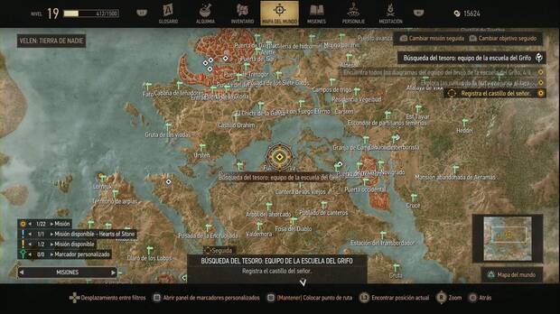 The Witcher 3: Wild Hunt Remastered - Set de la Escuela del Grifo; ubicaci�n de Fuerte Cierva
