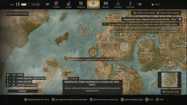 The Witcher 3: Wild Hunt Remastered - Set mejorado de  la Escuela del Grifo; ubicaci�n de la espada de acero mejorada del Grifo