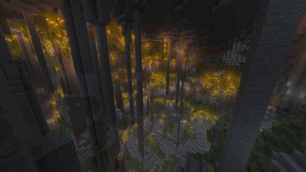 Mejores semillas de Minecraft - Montaña hueca