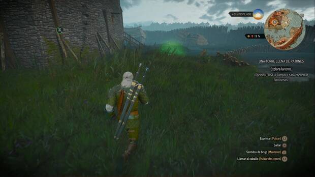 The Witcher 3: Wild Hunt Remastered - Una torre llena de ratones; ubicación de la nube verde fuera de la torre