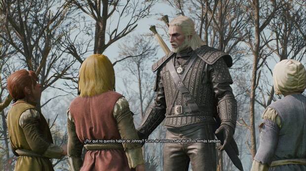 The Witcher 3: Wild Hunt Remastered - Las Damas del Bosque; Geralt habla sobre Johnny con los niños