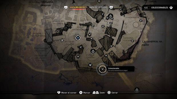 Gears of War: E-Day - Localizacin en el mapa del coleccionable del acto 4 Una carta manuscrita en vasgari