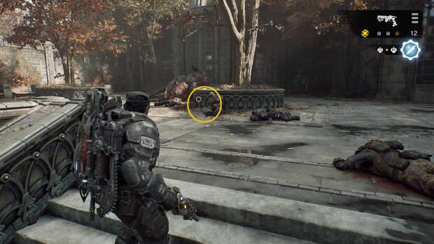 Gears of War: E-Day - Ubicacin del coleccionable del acto 4 Chapas de la CGO del especialista Harrison Alexieff