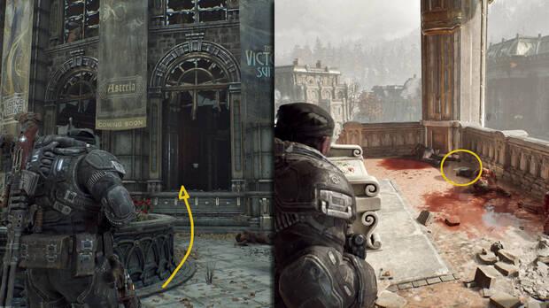 Gears of War: E-Day - Ubicacin del coleccionable del acto 4 Programa de pera Ms claro, ms oscuro
