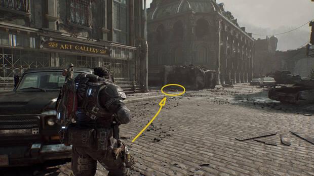 Gears of War: E-Day - Ubicacin del coleccionable del acto 4 Chapas de la CGO de la sargento Betsy Barnes