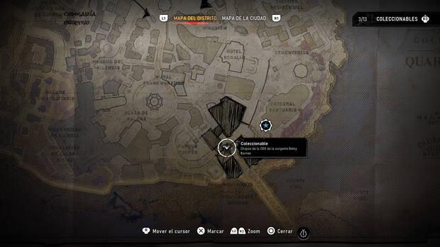 Gears of War: E-Day - Localizacin en el mapa del coleccionable del acto 4 Chapas de la CGO de la sargento Betsy Barnes