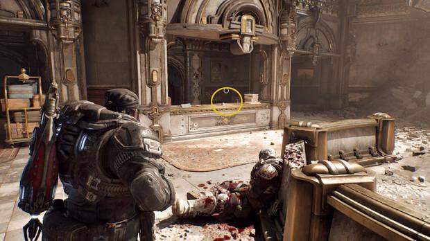 Gears of War: E-Day - Ubicacin del coleccionable del acto 4 Lista de huspedes VIP del Hotel Regalia