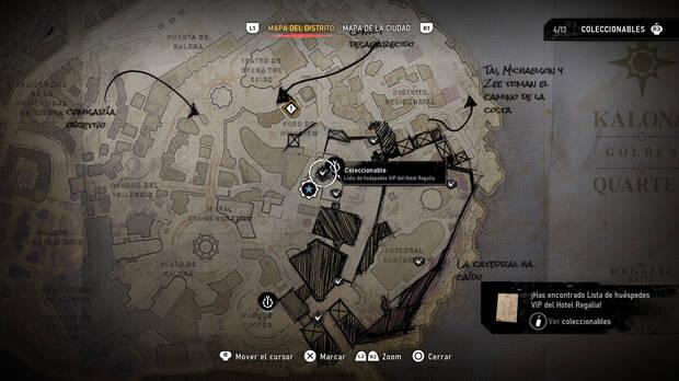 Gears of War: E-Day - Localizacin en el mapa del coleccionable del acto 4 Lista de huspedes VIP del Hotel Regalia