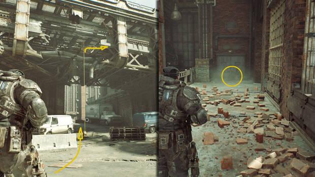 Gears of War: E-Day - Ubicacin del coleccionable del acto 4 Chapas de la CGO del cabo Goran Ducaine