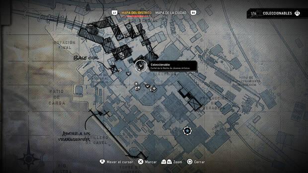 Gears of War: E-Day - Localizacin en el mapa del coleccionable del acto 4 Cartel de la Noche de Jvenes Artistas
