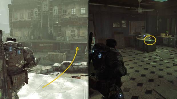 Gears of War: E-Day - Ubicacin del coleccionable del acto 4 Una carta sobre los Armadillos
