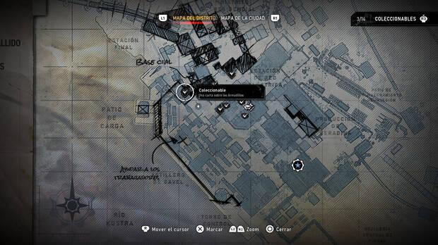 Gears of War: E-Day - Localizacin en el mapa del coleccionable del acto 4 Una carta sobre los Armadillos