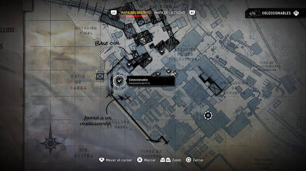 Gears of War: E-Day - Localizacin en el mapa del coleccionable del acto 4 Componente del R.I.G.