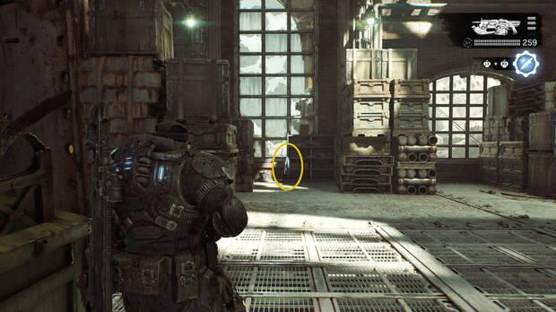 Gears of War: E-Day - Ubicacin del coleccionable del acto 4 Chaqueta del sindicato de los trabajadores de la refinera