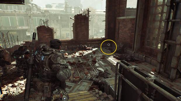 Gears of War: E-Day - Ubicacin del coleccionable del acto 4 Cabeza de robot JACK seccionada