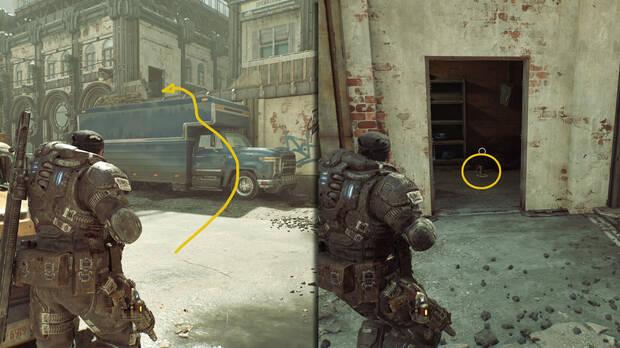 Gears of War: E-Day - Ubicacin del coleccionable del acto 4 Foto borrosa del ataque Locust