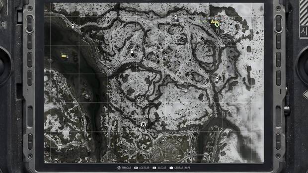 Call of Duty: Modern Warfare 4 - Localizaci�n en el mapa de la misi�n 10 Atrapados de la nota coleccionable Nota del soldado muerto en el acantilado