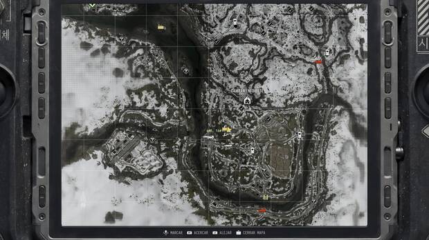 Call of Duty: Modern Warfare 4 - Localizaci�n en el mapa de la misi�n 10 Atrapados de la nota coleccionable Nota sobre el tratamiento del agua