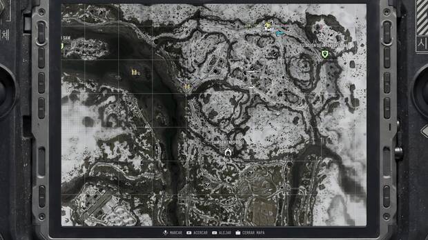 Call of Duty: Modern Warfare 4 - Localizaci�n en el mapa de la misi�n 10 Atrapados de la nota coleccionable Nota del puesto del noreste